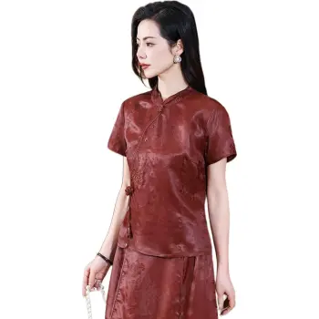 Yi Mengyuan Short Sleeved Silk Shirt Women's