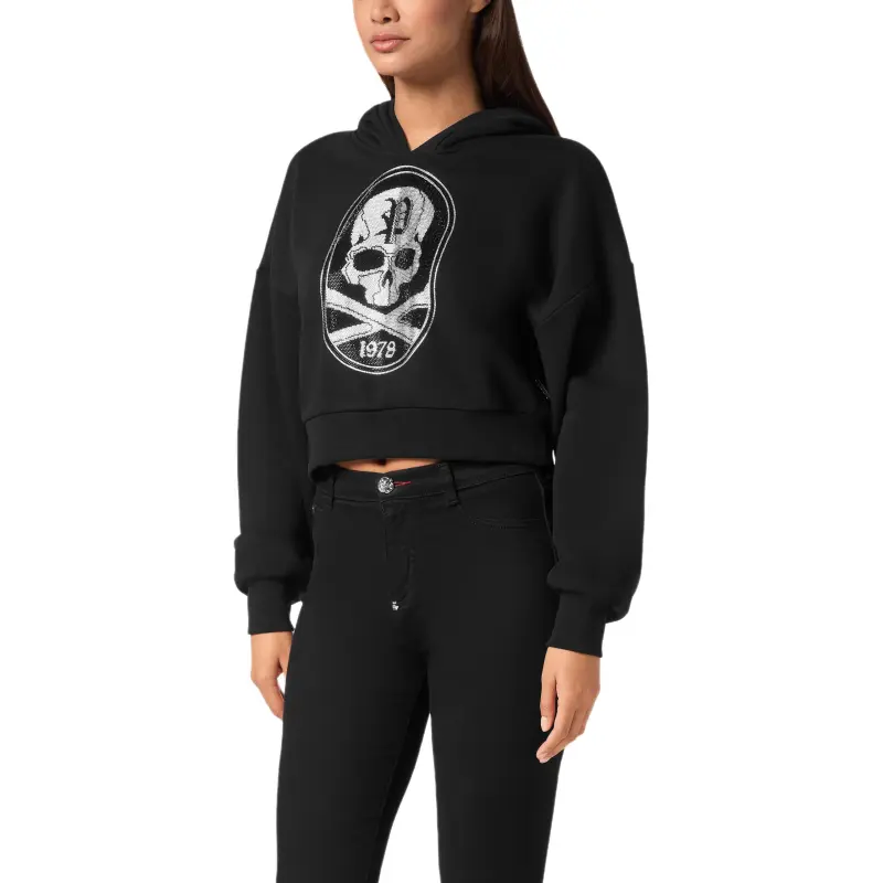 PHILIPP PLEIN Gothic Plein Rhinestone embellished Hoodie-1