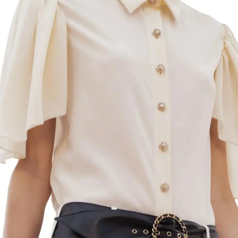 CHANEL 25S Spring Summer Collection Shirt Women's Light Yellow-2