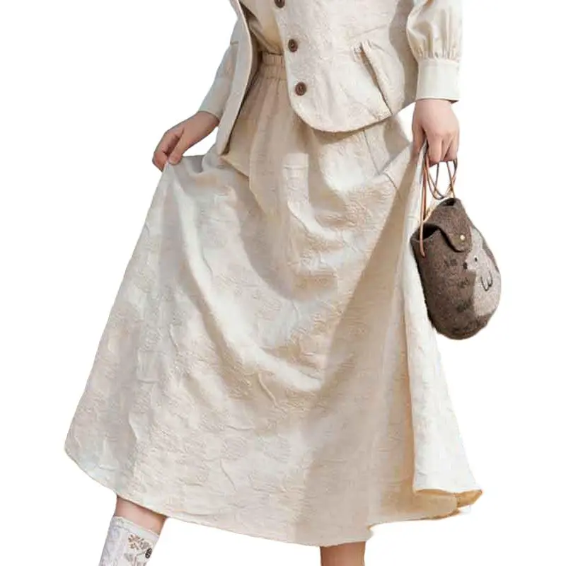 ZIHAN Casual Long Skirts Women's-3