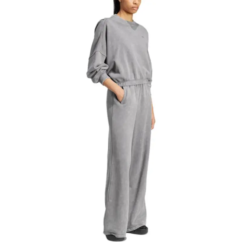 Adidas Originals Premium Essentials Knitted Sports Pants Women's Shadow Trace Gray-3