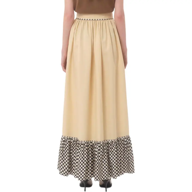 Valentino SS25 Casual Long Skirt Women's Yellow-3