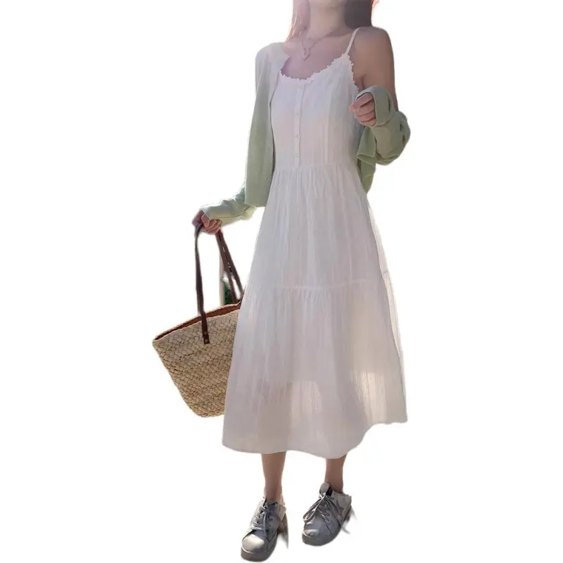 KAISER Slip Dresses Women's White-5