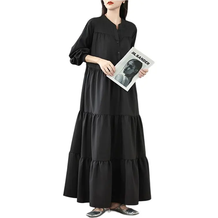 KAISER Long Sleeved Dress Women's Black-4