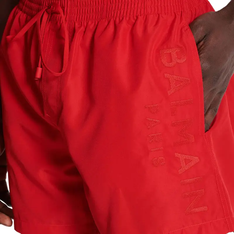 BALMAIN Swimming Shorts Men's Red-6