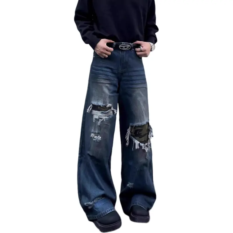 KVIV Jeans Men Vintage Blue -3