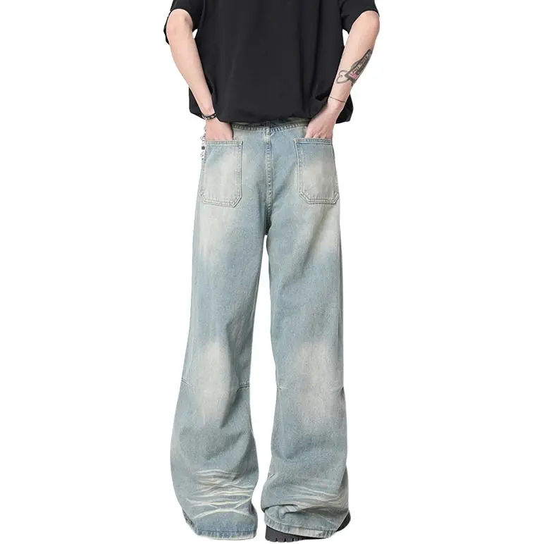 LISENPOK Jeans Unisex Vintage Blue-1