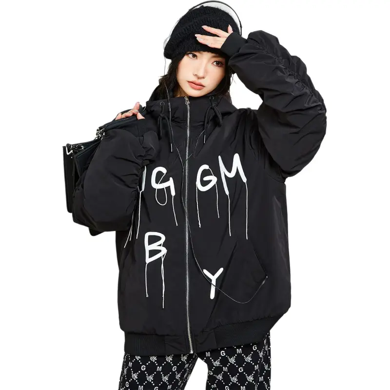 MUGUOGUOMU Velvet feel Coat Women's Black-3