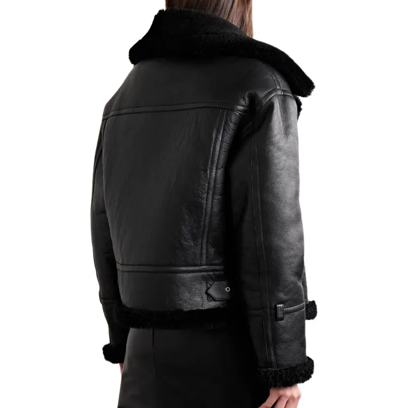 NILI LOTAN Leather Jacket Women's Black-3