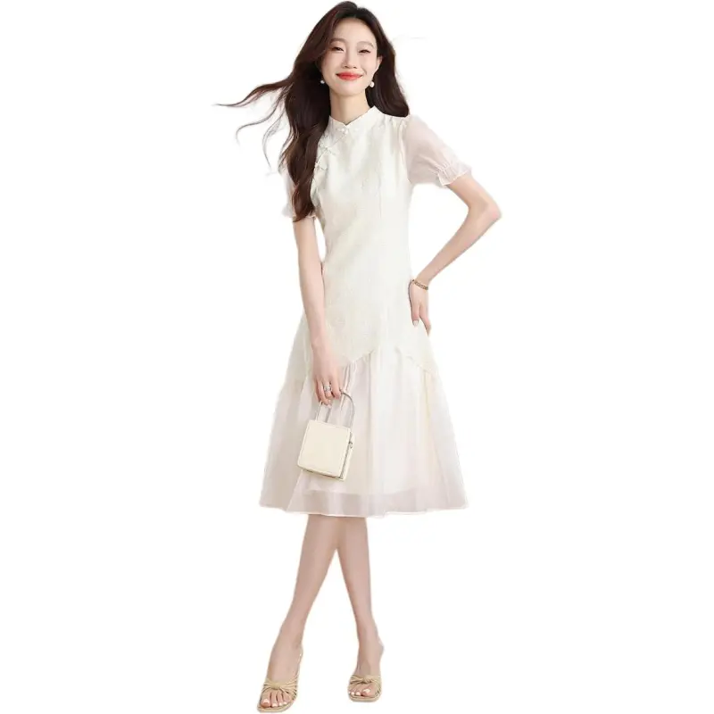 Mu Xiao Xin Short Sleeved Dress Women's-3