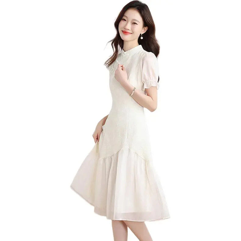 Mu Xiao Xin Short Sleeved Dress Women's-4