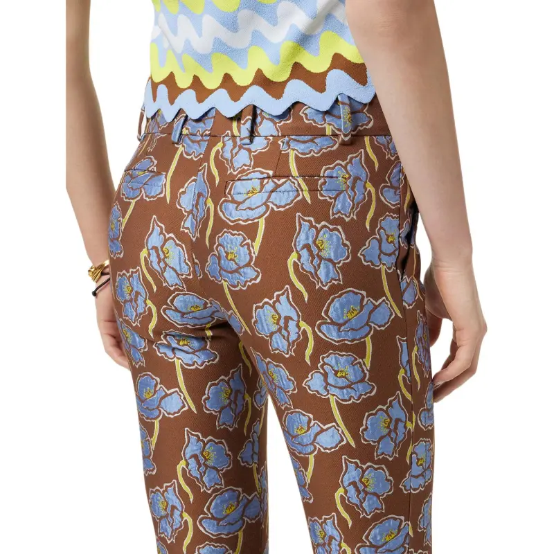 VERSACE Poppies Jacquard Flared Trousers-4