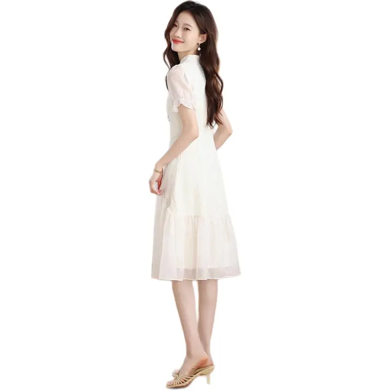 Mu Xiao Xin Short Sleeved Dress Women's-2