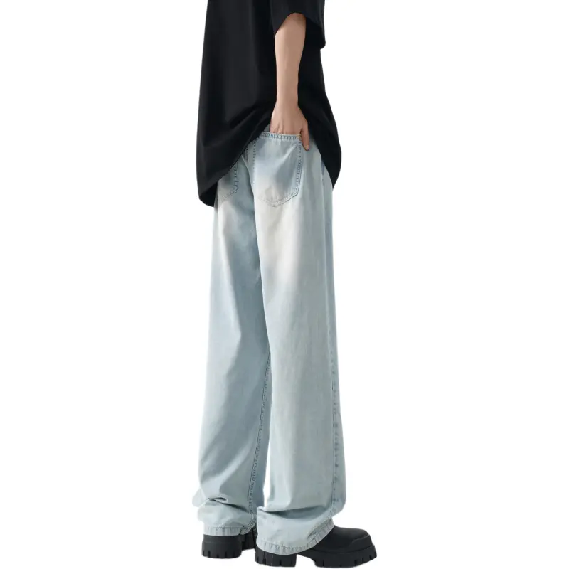 WARNING LIGHT Jeans Unisex Light Blue-1