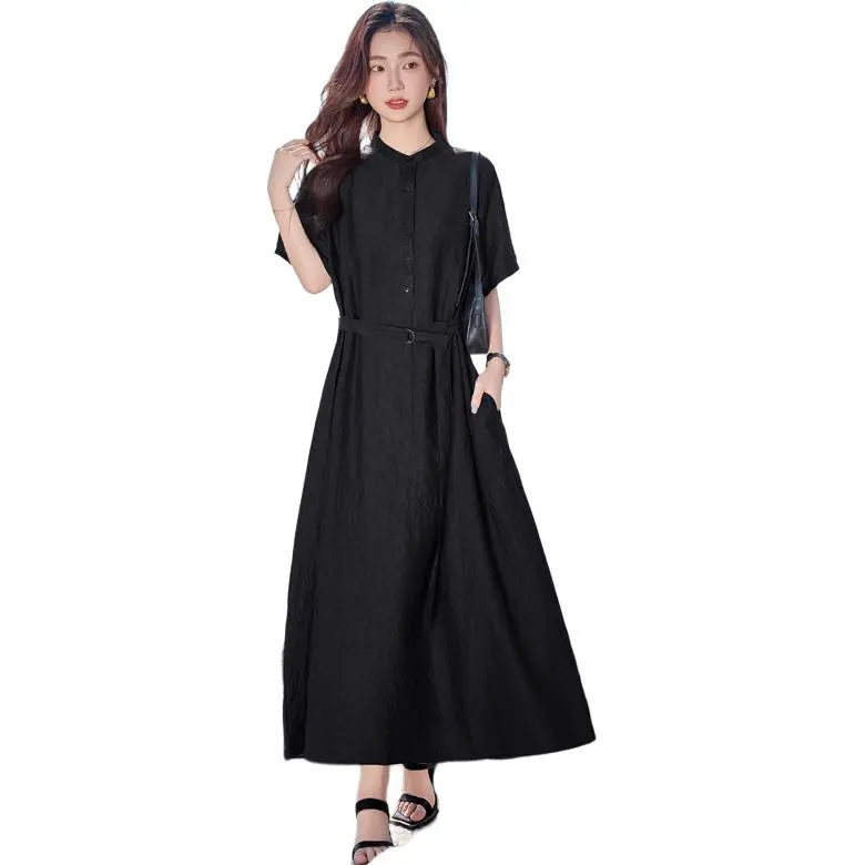 Yi Mengyuan Short Sleeved Dress Women's-3
