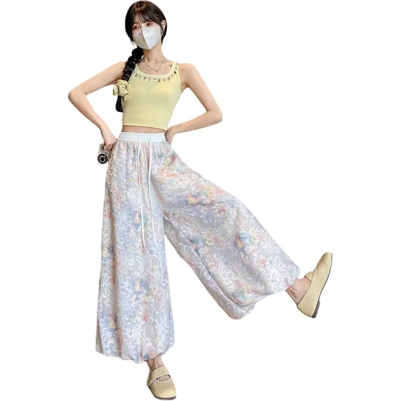 Flowers In Water Casual Pants Women's-1