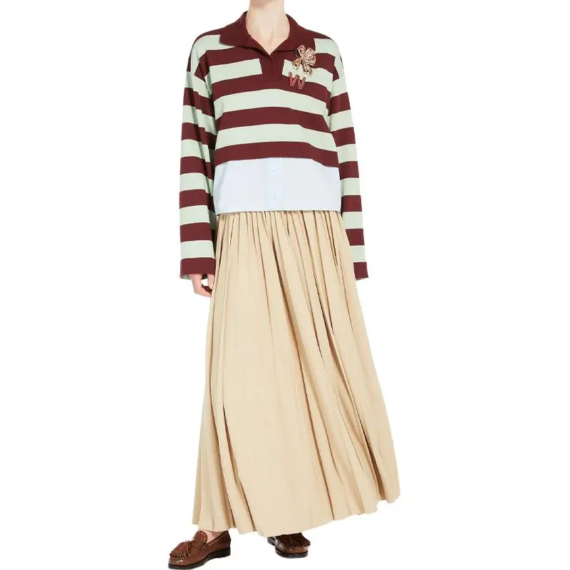 MaxMara Max Mara Weekend Halle Striped Long Sleeved Polo Shirt-3