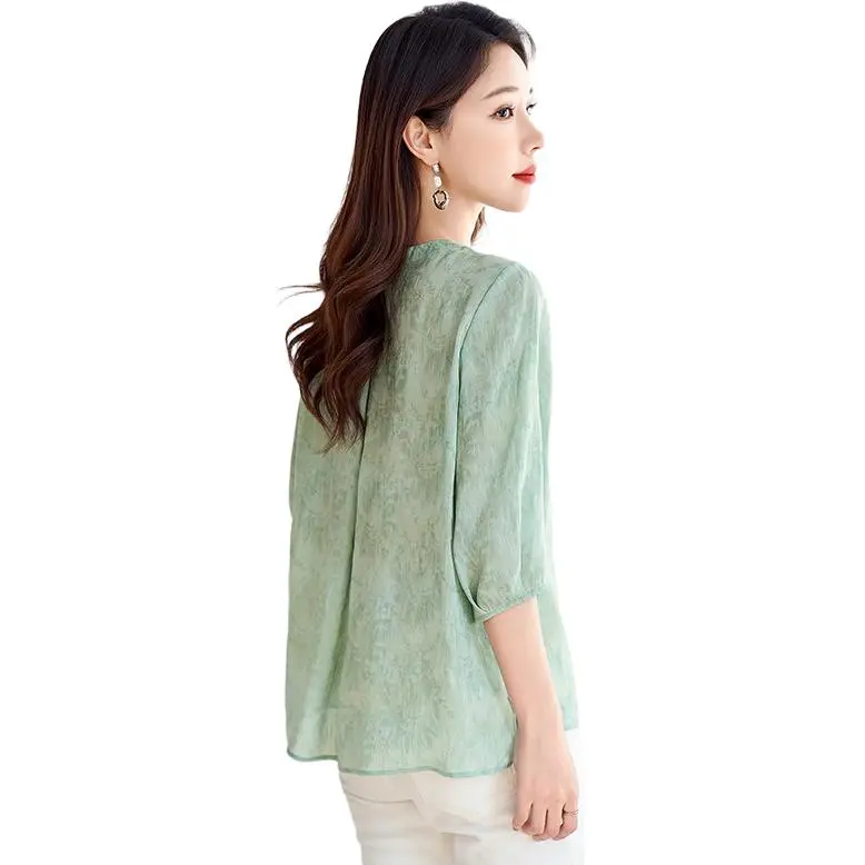 Yi Mengyuan Silk Linen Shirt Women's-1