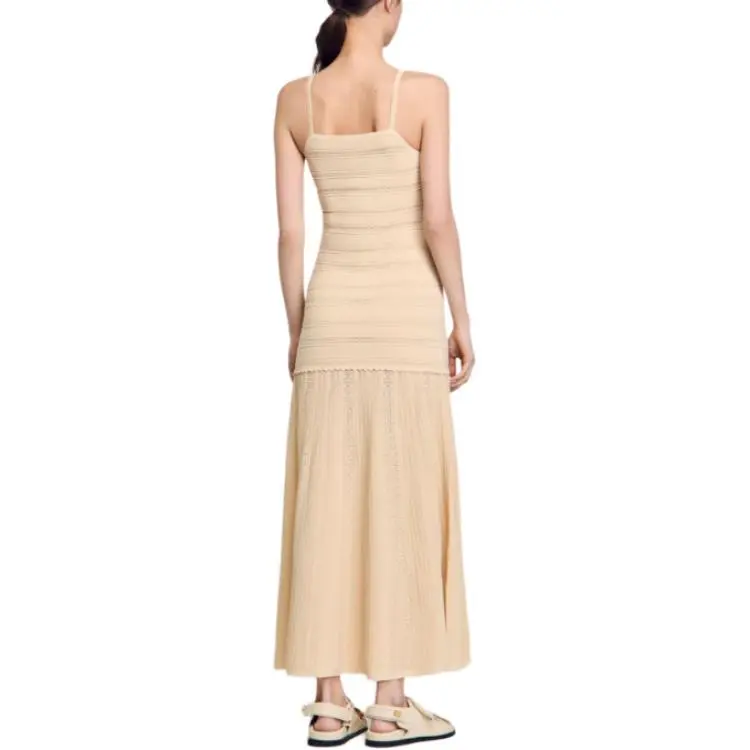 Sandro Lace panelling Maxi Dress-2