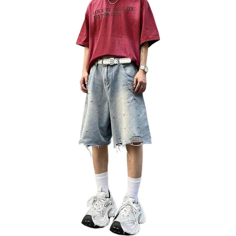 CORNILOT Denim Shorts Unisex Light Blue-1