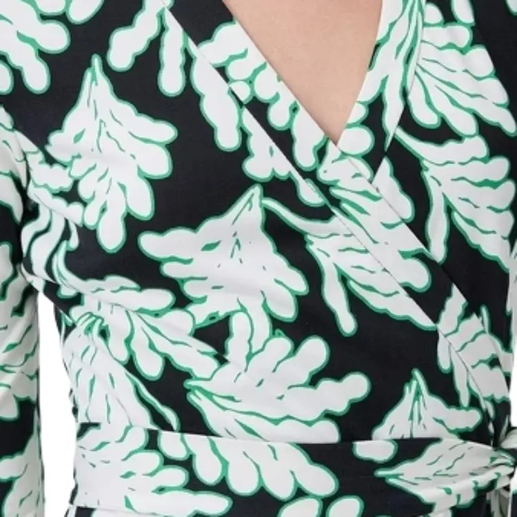 Diane Von Furstenberg FW25 Long Sleeved Dress Women's Green-4