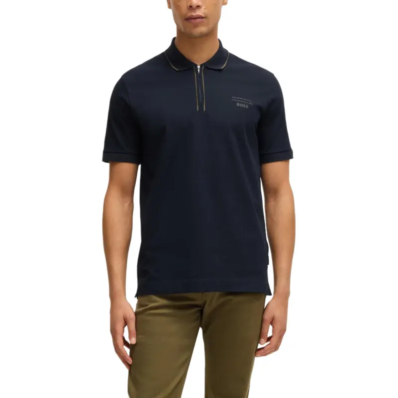 HUGO BOSS Zip down Polo Shirt-1