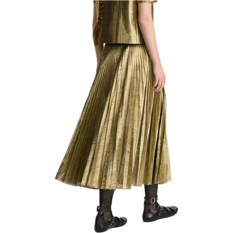 DIOR SS25 Casual Long Skirts Women's Gold-4