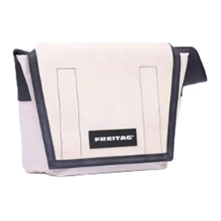 FREITAG Lassie PVC Messenger Bag, Crossbody Bag, Shoulder Bag Medium Size Unisex Marine Blue & White-2