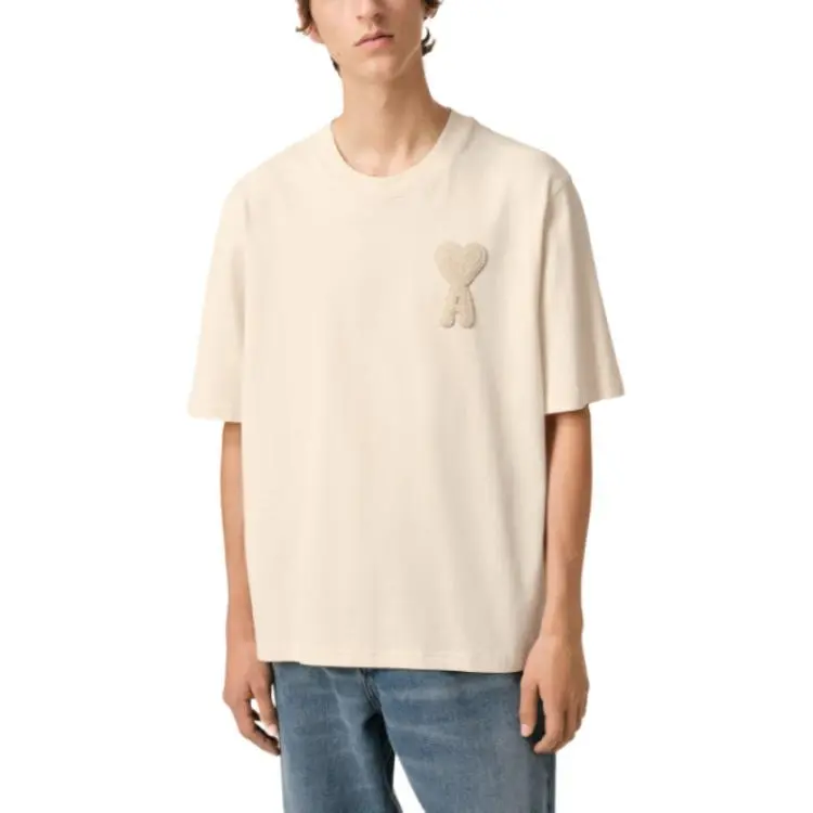 AMIPARIS T Shirts Men Cream Apricot-1