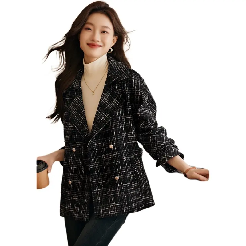 Mo Han Yi Mei Coats Women's Black-4
