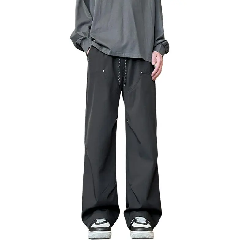 Ang2 Stu Casual Pants Unisex Black-1