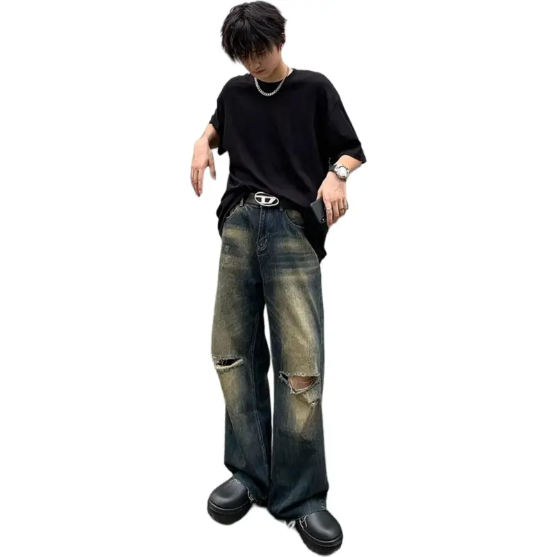 HAPPY PARTY Jeans Unisex Vintage Blue-1