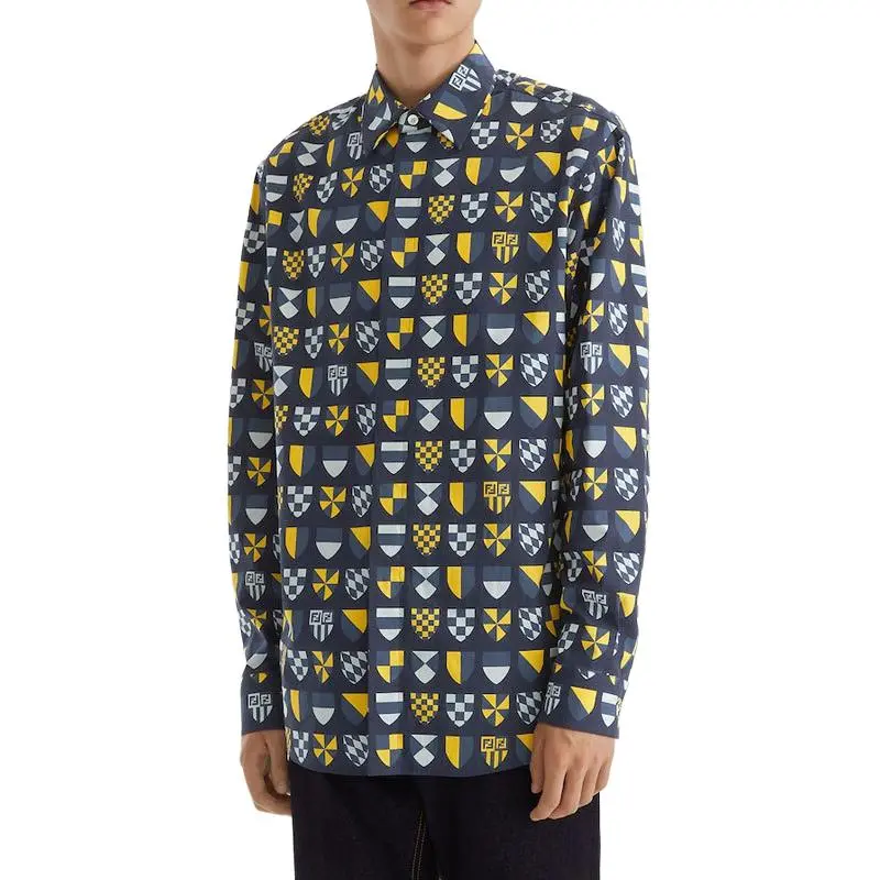 FENDI Graphic Printed Long Sleeved Shirt-2