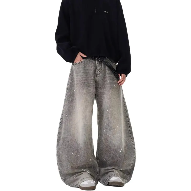 DUATOGE Jeans Men Smoke Gray -4