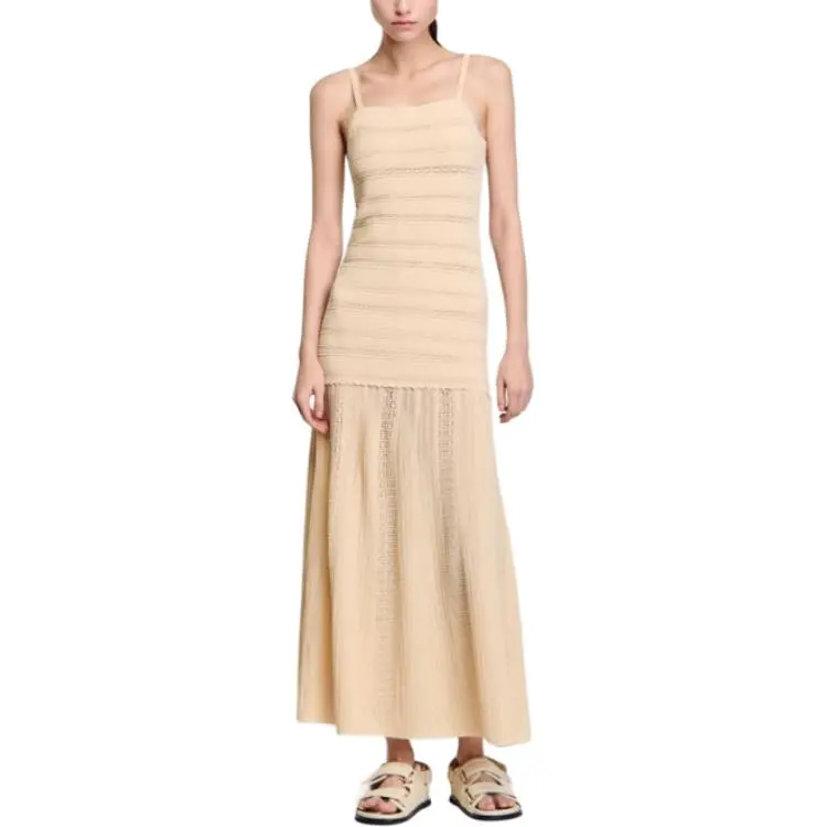 Sandro Lace panelling Maxi Dress-1