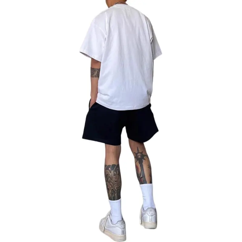 CORNILOT Casual Shorts Unisex White Heather Gray-1