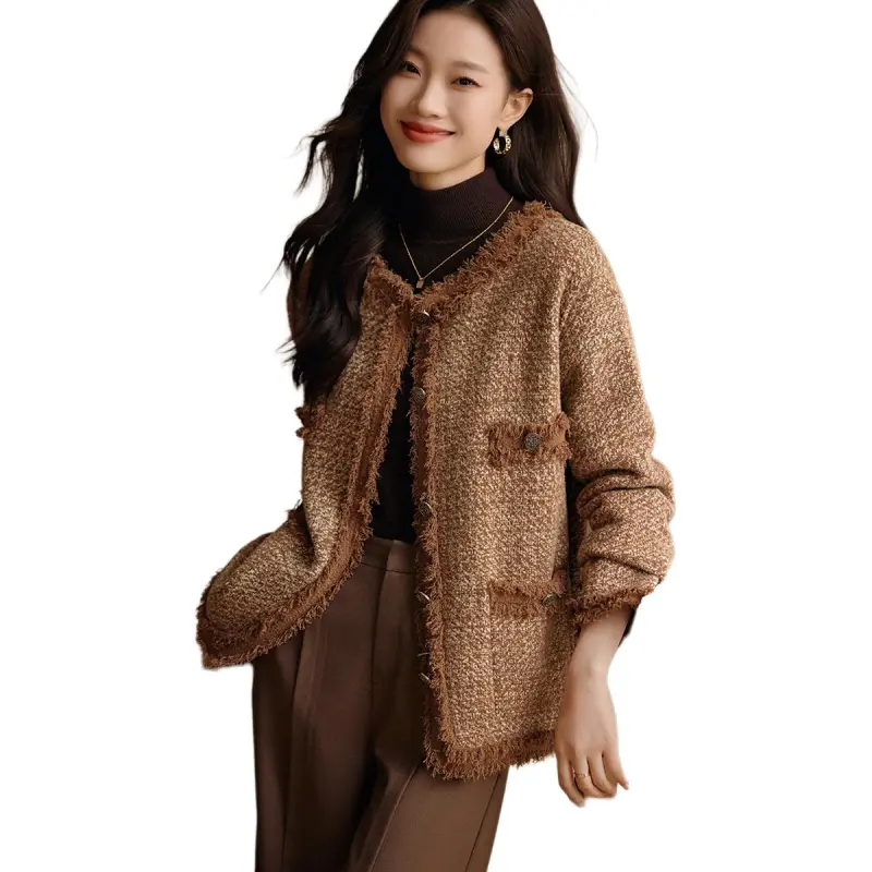 Mo Han Yi Mei Jackets & Coats Women's Caramel-3