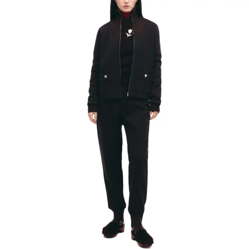 CHANEL 24N Neige Skiing Collection Cashmere Sweater Women's Dark Brown-1