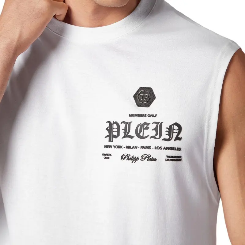 PHILIPP PLEIN Logo-print Crew-neck Tank Top-4
