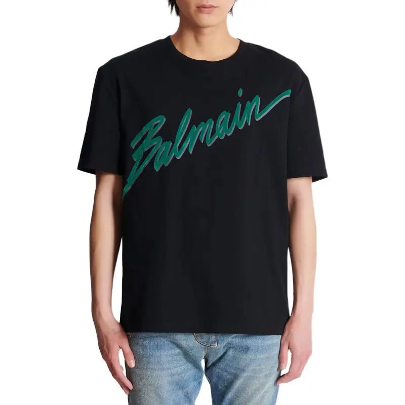 BALMAIN Logo print T shirt-2