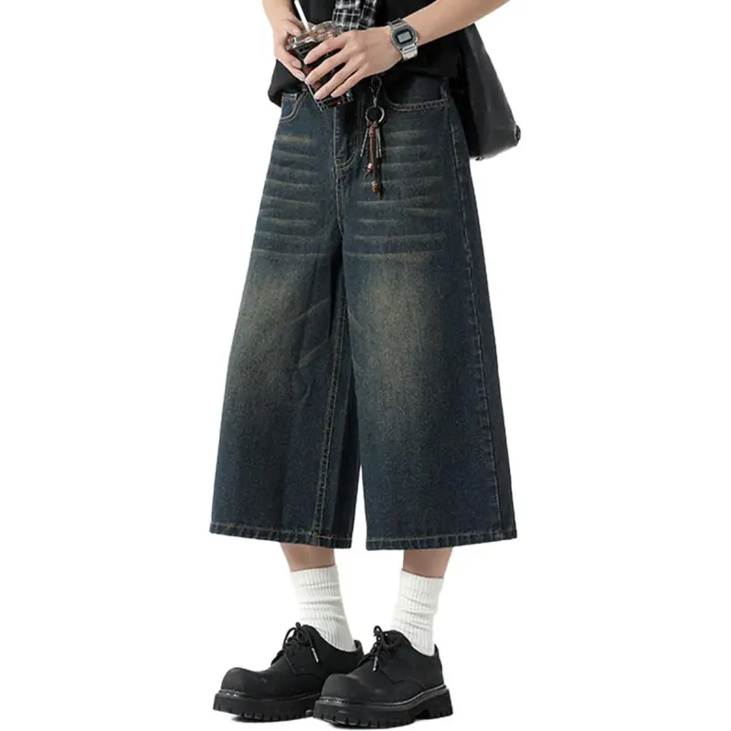 R.super Denim Shorts Unisex-3