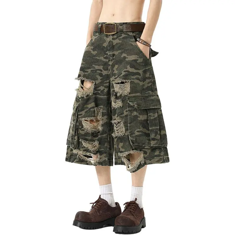 BEAR UNION Cargo Shorts Unisex Camouflage-7