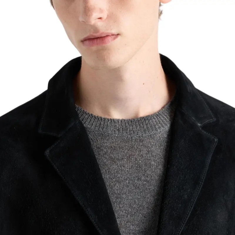 PRADA Long Sleeved Straight Hem Blazer-3