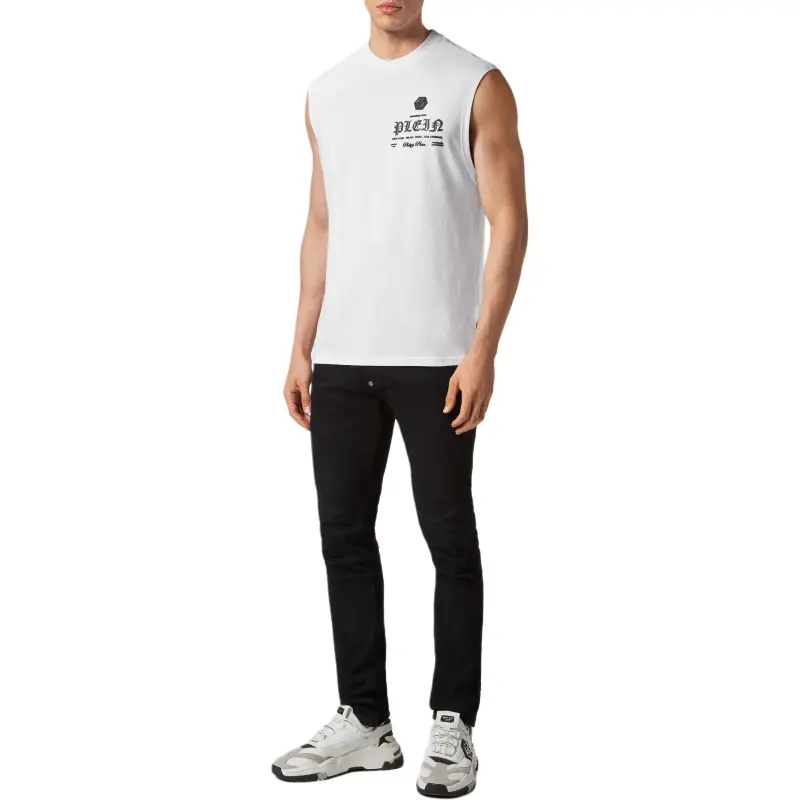 PHILIPP PLEIN Logo-print Crew-neck Tank Top-3