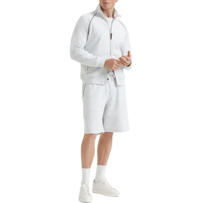 Brunello Cucinelli Drop Shoulder Zipped Sweatshirt-2
