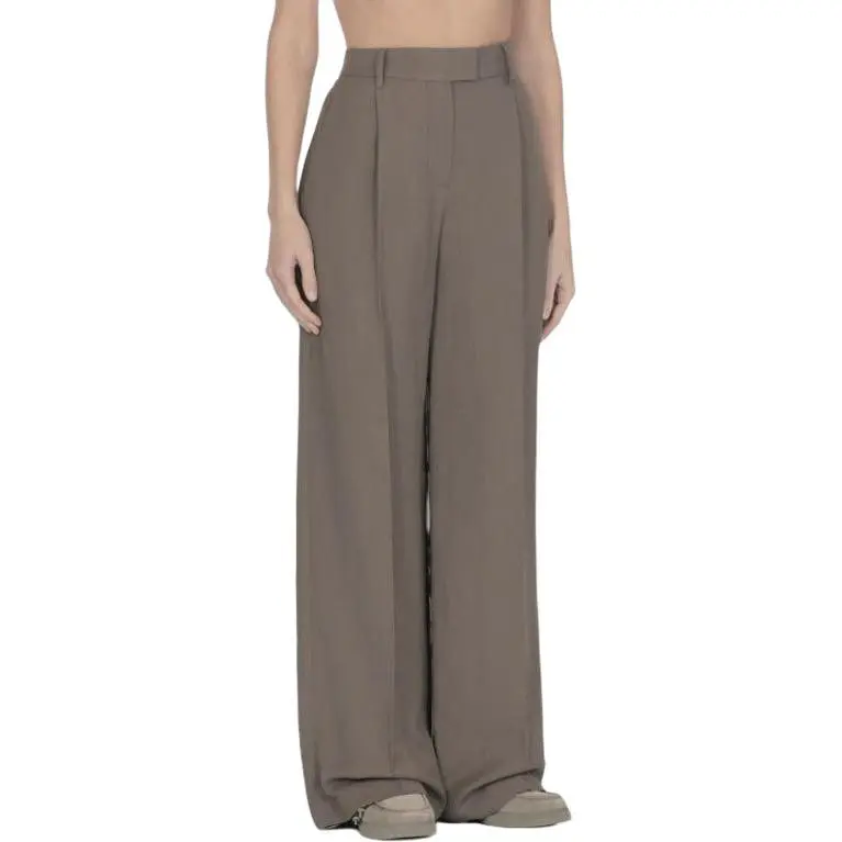 Brunello Cucinelli Fluid Twill Loose Pleated Trousers-2