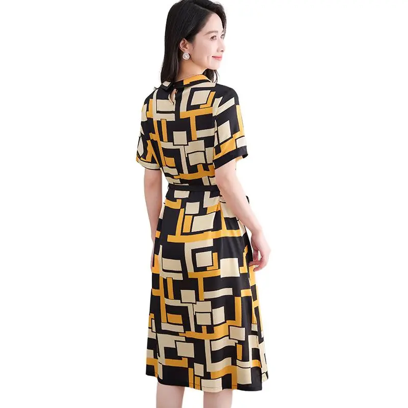 Yi Mengyuan Silk Short Sleeved Dress Women's-1