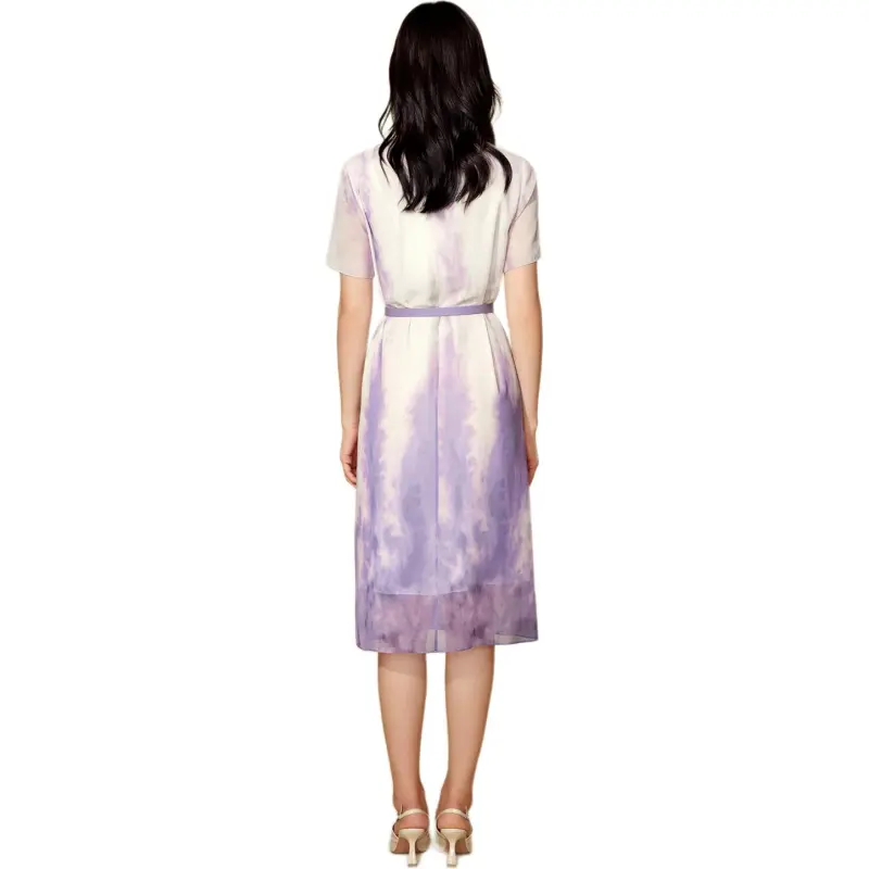 BBLLUUEE Short Sleeved Dress Women's Mist Purple-1
