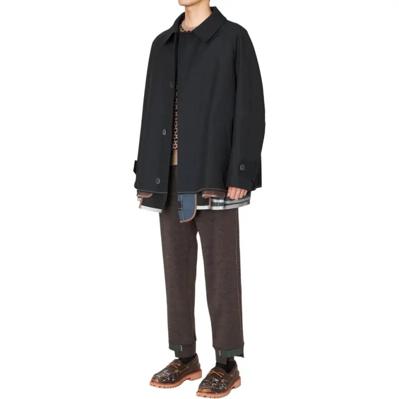 KOLOR Single breasted Wool Coat-2