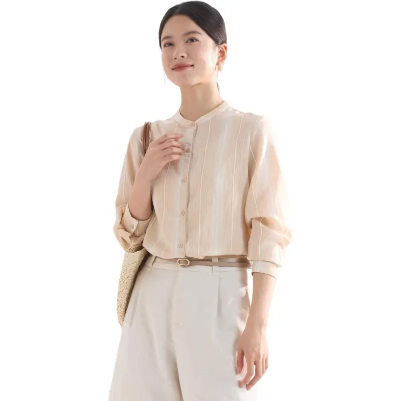 IHIMI Shirt Women's Light Orange-3